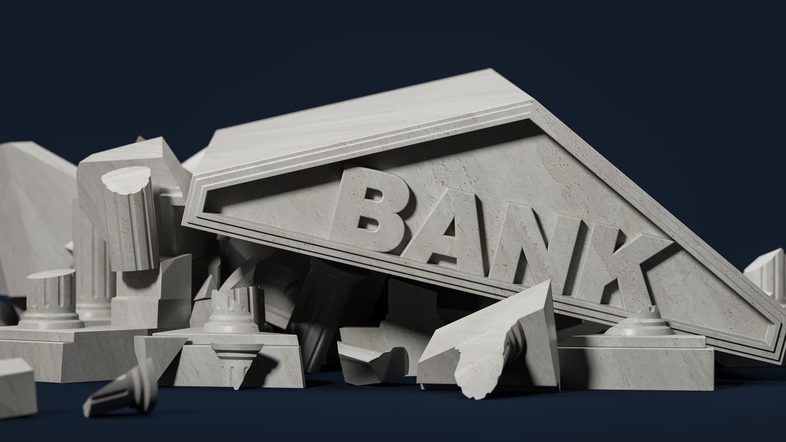 crumbled bank