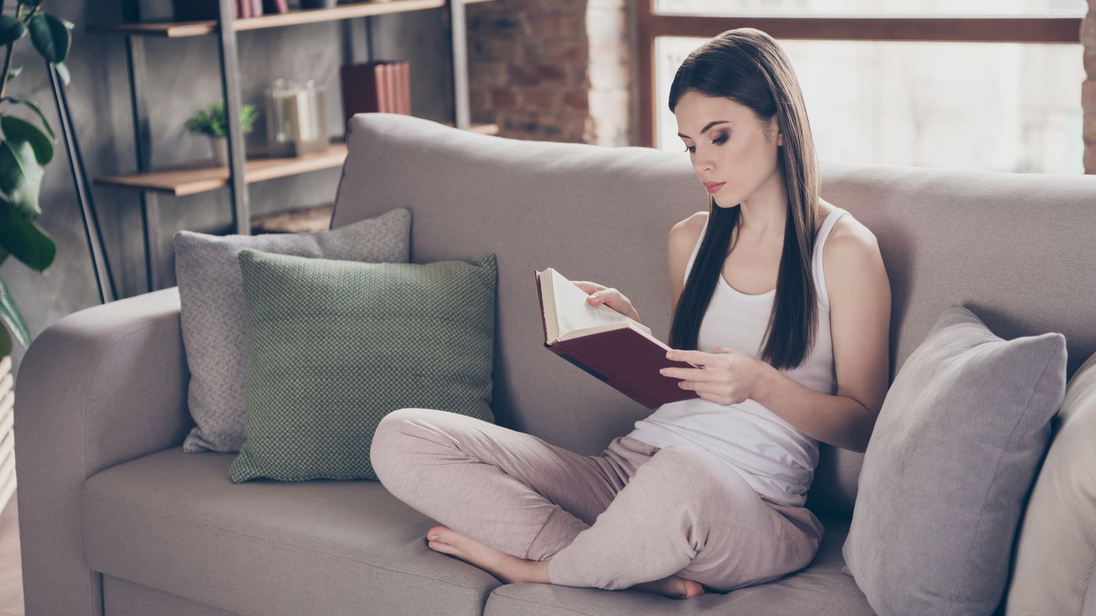 cozy person reading