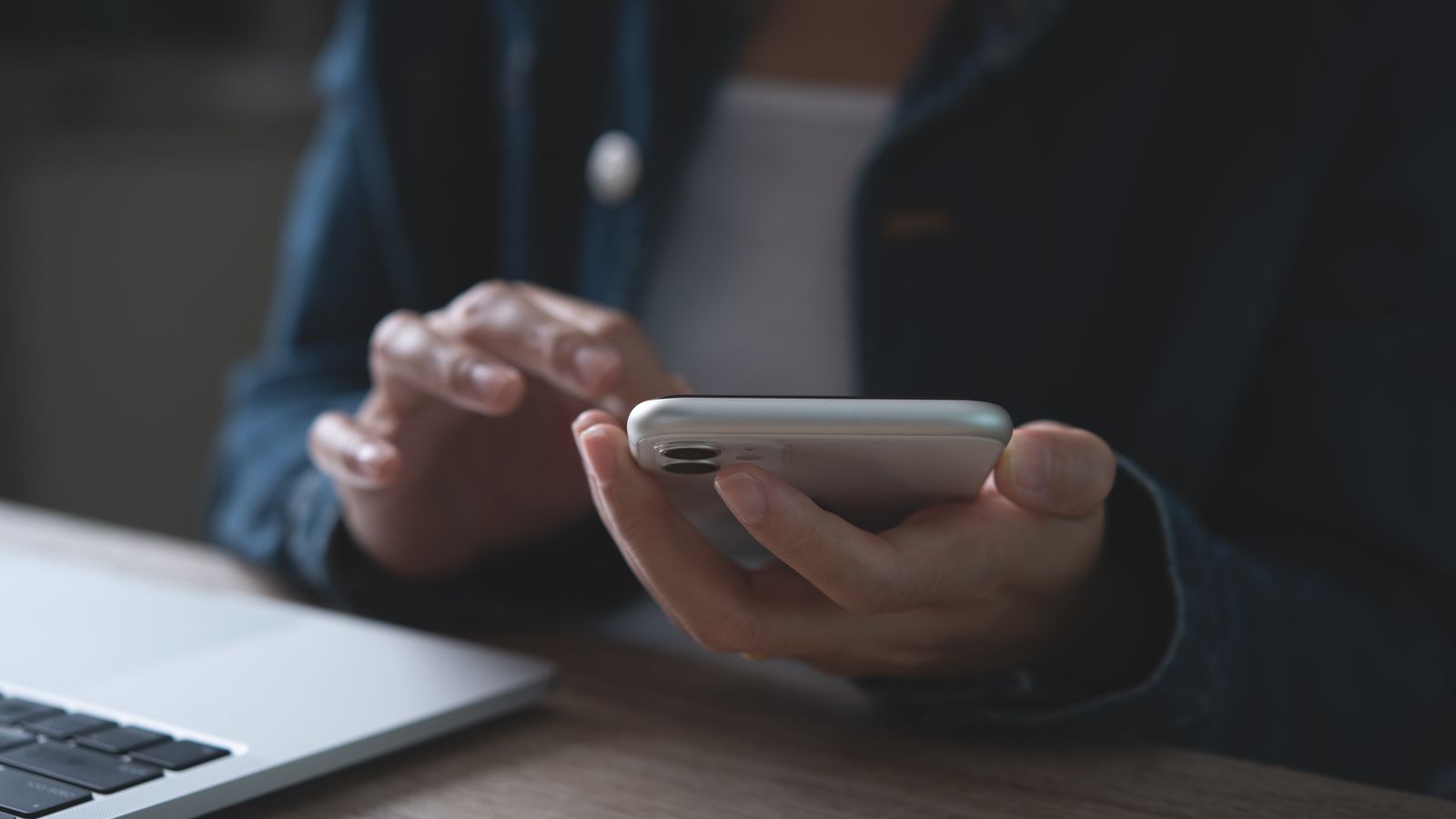 someone checking a smart phone